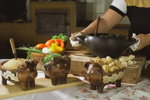 Feijoada, a typical Brazilian dish Stock Photos