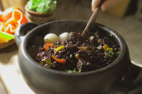Feijoada, a typical Brazilian dish Stock Photos