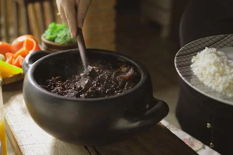 Feijoada, a typical Brazilian dish Stock Photos
