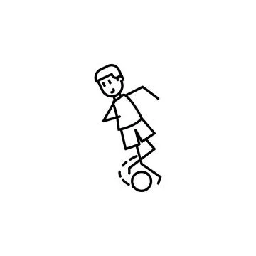 Feint with ball icon. Element of soccer player icon for mobile concept and web Stock Illustration