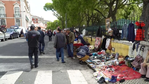 Feira da ladra Stock Footage 88736004