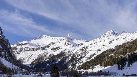 Felber Tauern winter time lapse Stock Footage 125961729