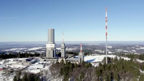 Feldberg Tower with Snow Stock Footage 169513148