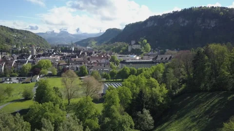 Feldkirch, Austria. Drone view. Stock Footage 265079375