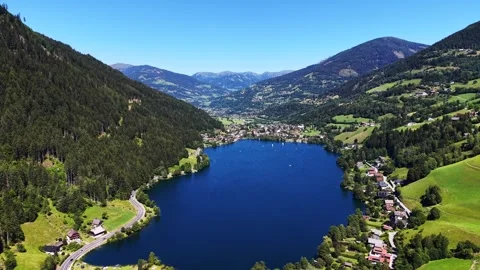 Feldsee Lake Surrounded by Alpine Mountains in Carinthia, Austria 스톡 동영상 340784710