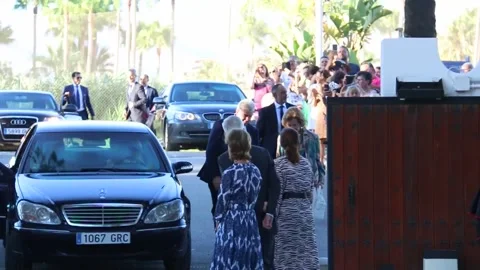 Felipe of Belgium and Queen Sofia inaugurate a museum dedicated to King Baudouin Stock Footage 247093118