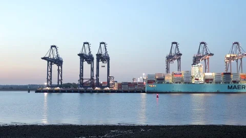 Felixstowe Port Stock Footage 112157645
