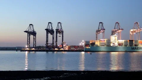 Felixstowe Port Stock Footage 112157730