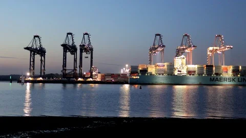 Felixstowe Port Stock Footage 112157779