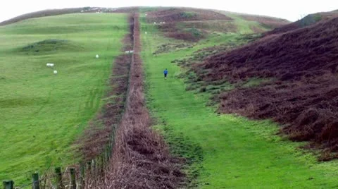 Fell Runner on a large hill Video stock 10712870
