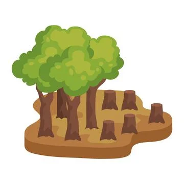 Felled trees icon Stock Illustration