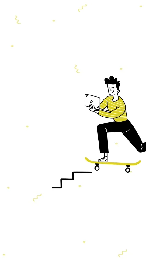 A fellow freelancer with a laptop working remotely in six different position Stock Footage 283187307