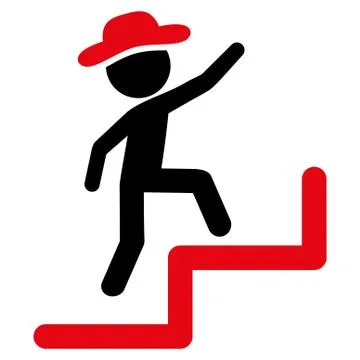 Fellow Steps Upstairs Icon Illustrazione stock