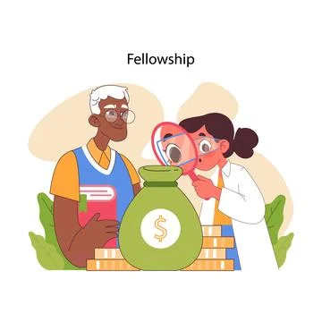Fellowship concept. Flat vector illustration Stock Illustration