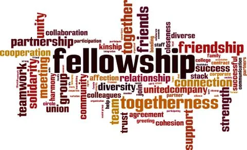 Fellowship word cloud Stock Illustration