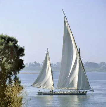 Felluca on the river Nile Stock Photos