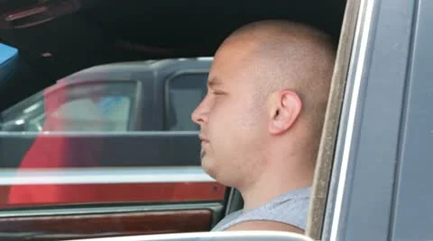 Felon in a Car Stock Footage 10749847