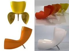 Free STL file Peanut Chair by Marc Newson・3D print design to