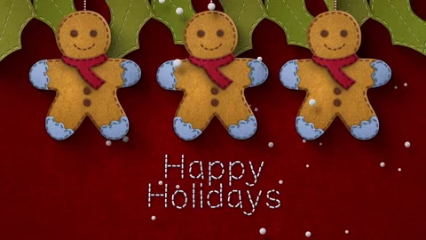 Felt Christmas Decorations 02 Video stock 294070902