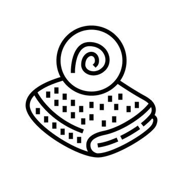 Felt fabric line icon vector illustration Stock Illustration