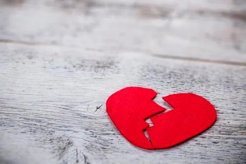 Felt heart Stock Photos