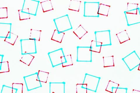Felt pen doodle scribbles with colored square Stock Photos