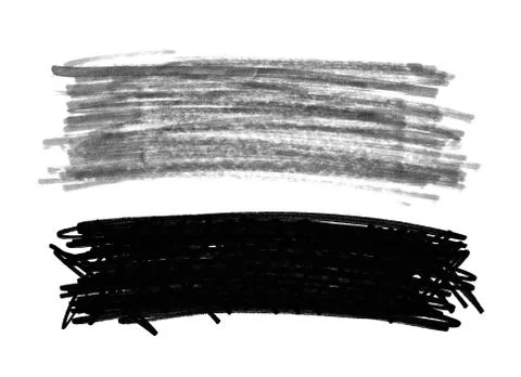 Felt pen doodle scribbles isolated on white background Stock Photos