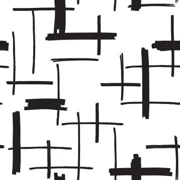 Felt Pen Strokes Seamless Pattern Stock Illustration