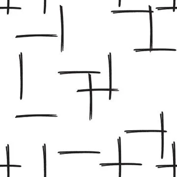 Felt Pen Strokes Seamless Pattern Stock Illustration