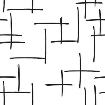 Felt Pen Strokes Seamless Pattern Stock Illustration