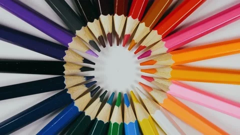 The felt pen on the turntable. The marker spin rotate. Twist, create pattern 動画素材 170797332