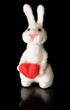 Felt rabbit Stock Photos