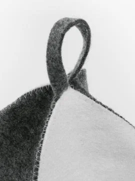 Felt sauna hat loop close up Foto stock