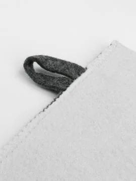 Felt sauna hat loop close up angle Foto stock