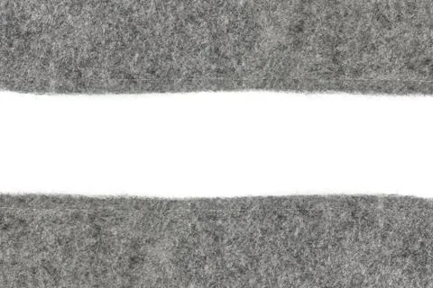 Felt texture. Texture of gray felt isolated on white background. Abstract Foto stock