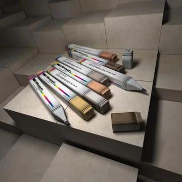 Felt tip markers Stock Illustration