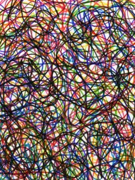 Felt tip pen colorful scribbles abstract pattern. Illustrazione stock