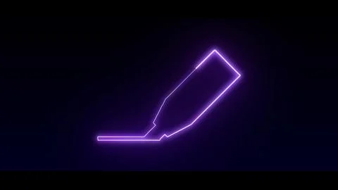 Felt-tip pen in highlight and glow effect mp4 video Stock Illustration