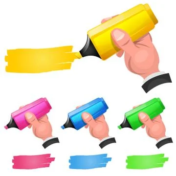 Felt Tip Pen Highlighting Discount Coupon Illustrazione stock