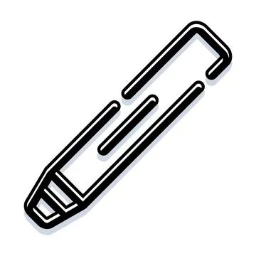Felt tip pen illustration drawing stationery office supply Stock Illustration