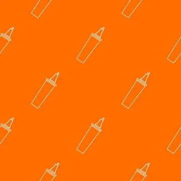 Felt tip pen pattern orange Stock Illustration