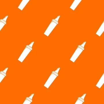 Felt tip pen pattern vector orange Stock Illustration