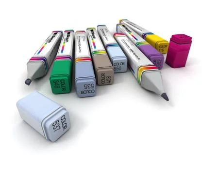 Felt tip pens Stock Illustration