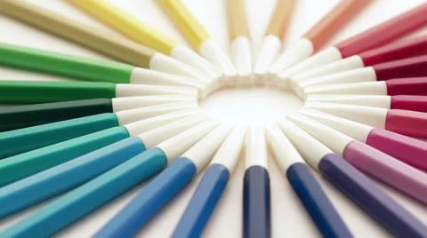 Felt-tip pens rotating loop Stock Footage 32305282