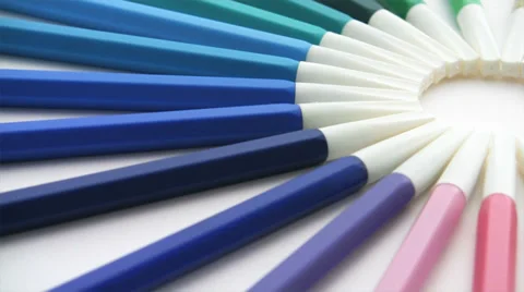 Felt-tip pens rotating loop Stock Footage 32305317