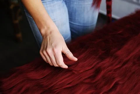 Felting wool by hand. Stock Photos