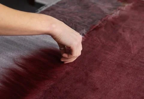 Felting wool by hand. Stock Photos
