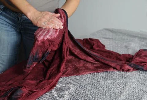 Felting wool by hand. Stock Photos