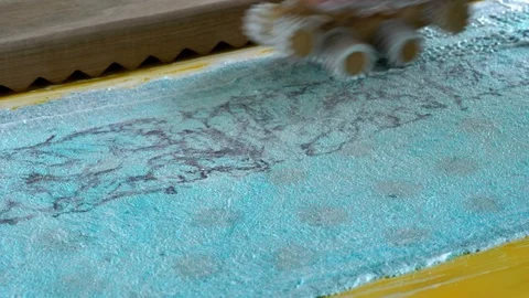 Felting wool using the massager. Stock Footage 88960340