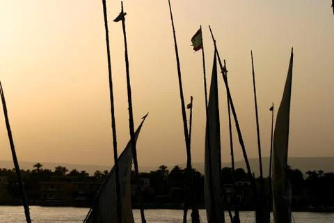 Feluca on the Nile Stock Photos